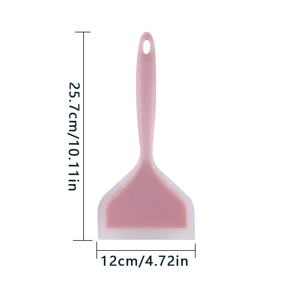 Spatula Silicone Nylon Spatula Heat-resistant Scraper for Kitchen Baking Cooking: C Translucent Pink