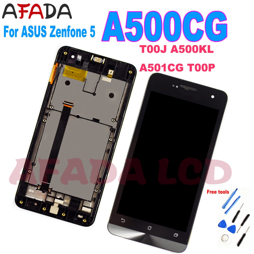 5.0 "Voor Asus Zenfone 5 Lcd Touch Screen Met Frame Zenfone 5 Display T00J A500KL A500CG A501CG T00P lcd Digitizer