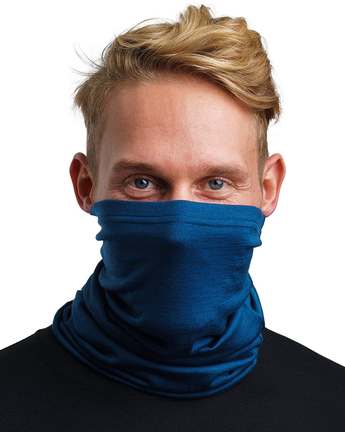100% Merino Wool Neck Gaiter&amp; Bandana Women Men Merino Lightweight Ski Face Mask Neck Warmer Ring Wrap 1 Layer Warm Cover Scarf