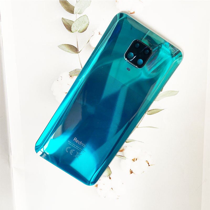 Cover posteriore in vetro per Xiaomi Redmi Note 9 Pro copribatteria custodia posteriore porta pannello in vetro custodia per Redmi Note 9S copribatteria: 64MP with lens green