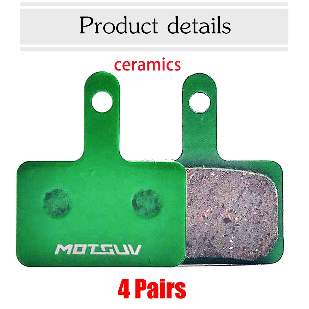 Bicycle Disc Brake Pads 4 Pairs MTB Bike Copper Semimetal Resin/ceramic/alloy Hydraulic Disc Brake Pads Bicycle Parts Replacemen: Ceramic