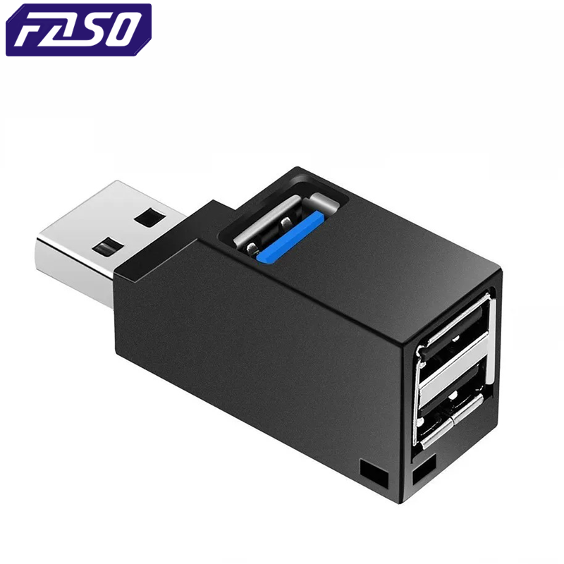 FASO Usb HUB port hub USB 3.0 HUB Adapter Extender Mini Splitter Box 1 to 3 Ports High Speed USB 2.0 For PC Laptop Disk Card PC