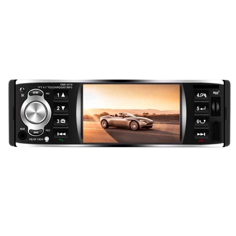 1 din 4.1 tuuman autoradio sn automaattinen o stereo fm bluetooth 2.0 mp5 soitin peruutuskamera dme -4019