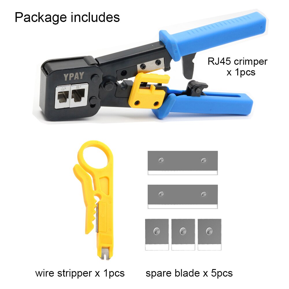YPAY – pince à sertir de câble rj45, outils réseau, rj12 cat5 cat6 8p 6p rj 45 pince de serrage multifonction: package A