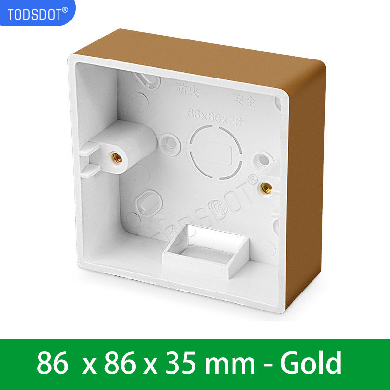 Switch Socket Box 4 Color 86 Type 35 | 40 | 50 mm, Premium Wall Surface Junction Box, On-Wall Mount White | Black | Grey | Gold: MULTI