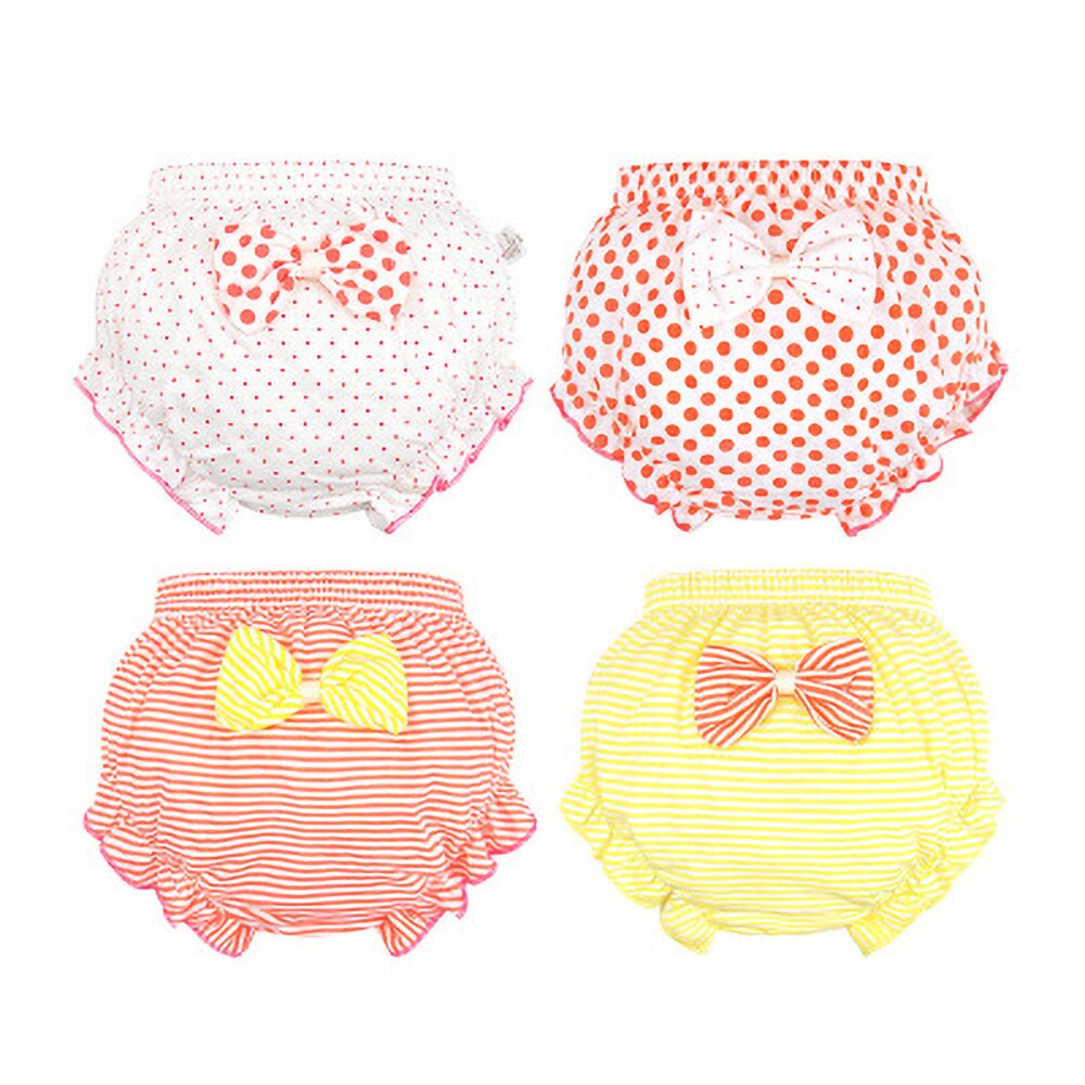 Culotte à pois pour femmes de 1 à 3 ans, sous-vêtements mignons et chauds pour petites filles, avec nœud,