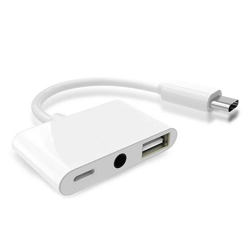 Usb C Femminile Otg o Adattatore 3 in 1 Tipo-C A 3.5Mm o lettore di Schede Usb Otg E Pd di Ricarica porta divisore adattatore