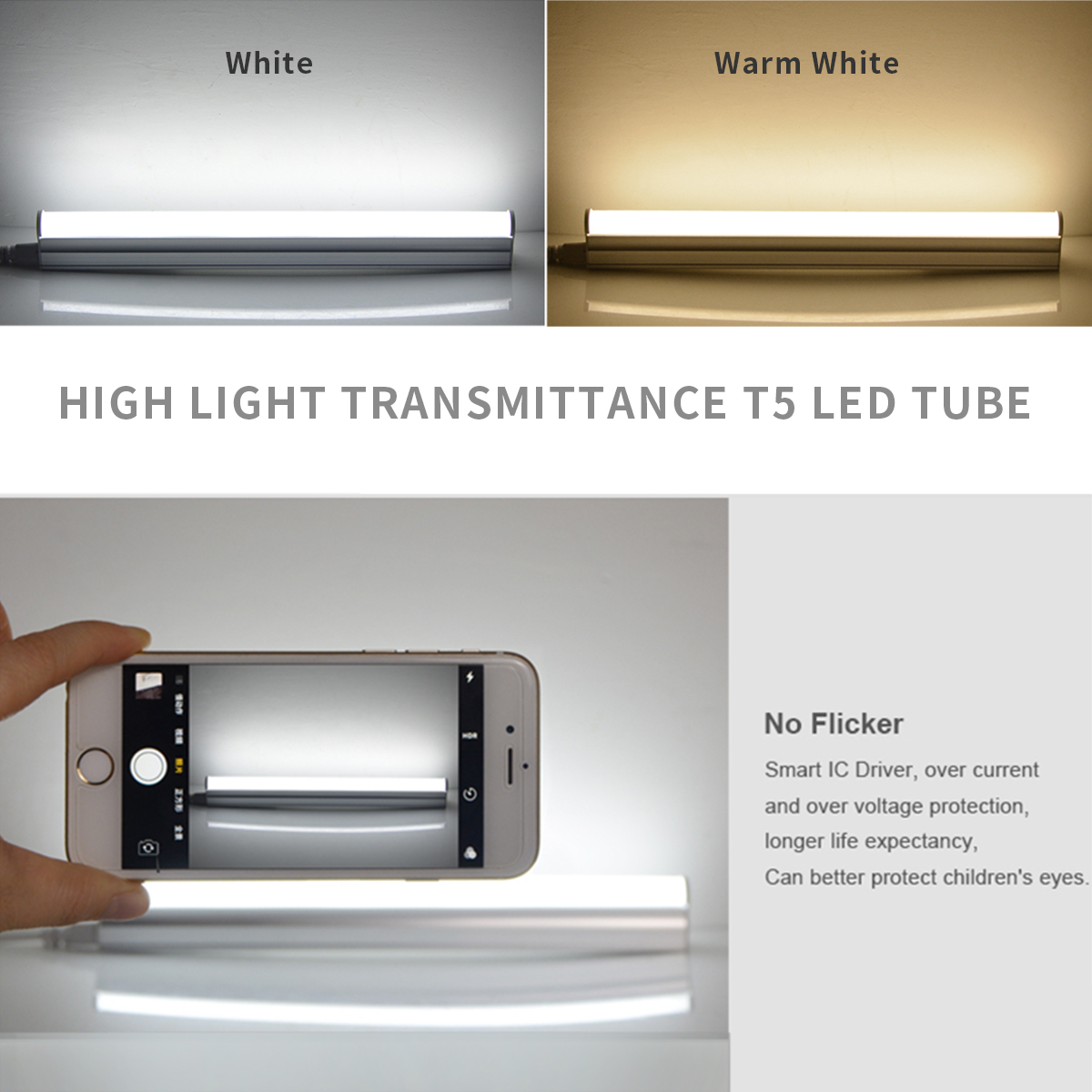 T5 t8 lysrör i aluminium led-ljusramp 29cm 30cm 110v 220v led-lampa integrerad rörbelysning för inomhuskök vägglampa