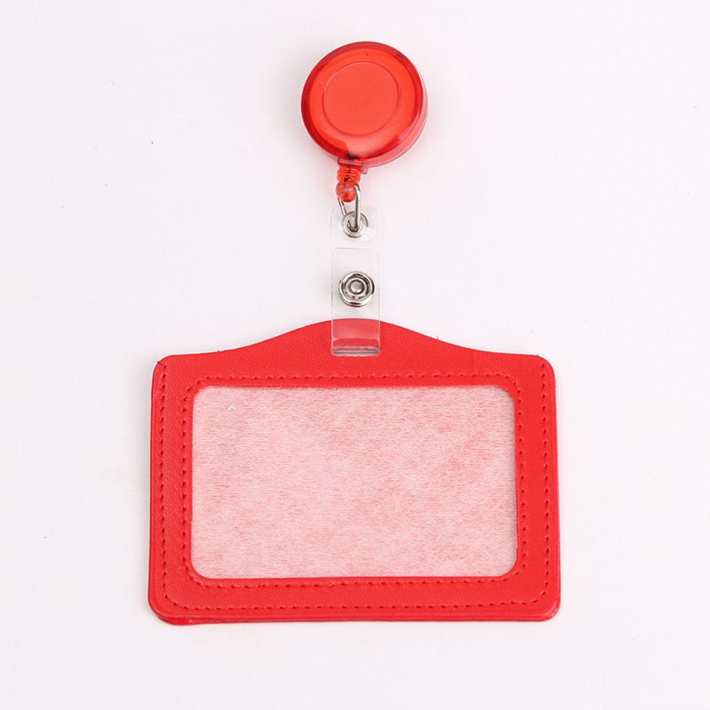 Work ID Card Retractable Pull Badge Holder Transparent Card Cover Student Card Sleeves Bus Card Holder Credit Cards Protector: Dark Grey