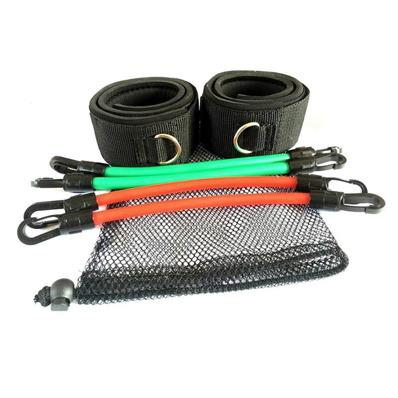 Taekwondo Training Device Anti-skid Adjustable Strength Four-unit Red Green Black Suit Pull Rope: Default Title
