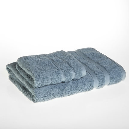 Hjem tekstil luksus mærke badeværelse håndklæde 100% bomuld ansigt hår håndklæder til voksne hotelforsyninger 5 farver blødt rektangel 35*70cm: Blå