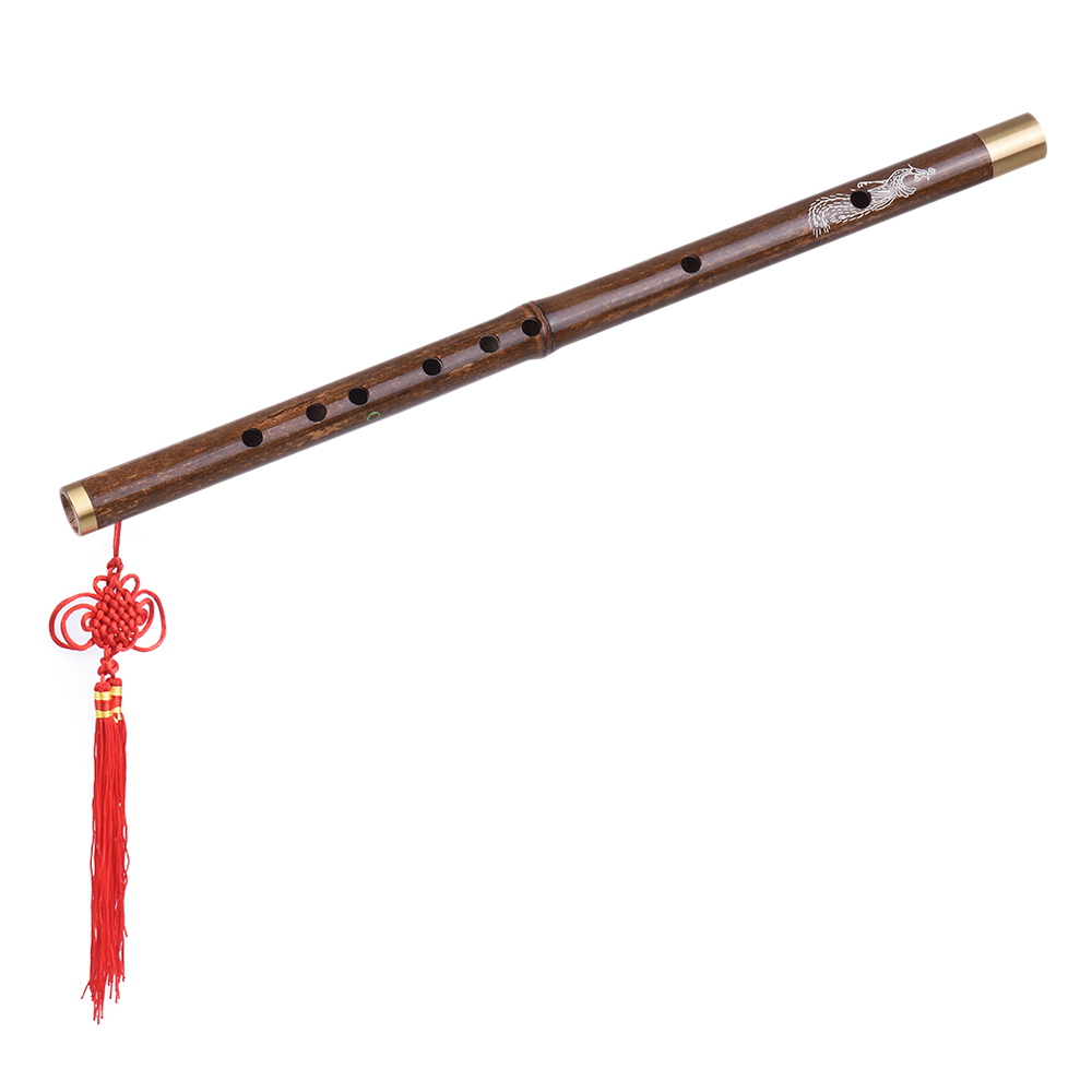 Flauta Dizi de bambú negro clave de C/D/E/F/G tradicional hecho a mano instrumento de viento de madera chino nivel de estudio