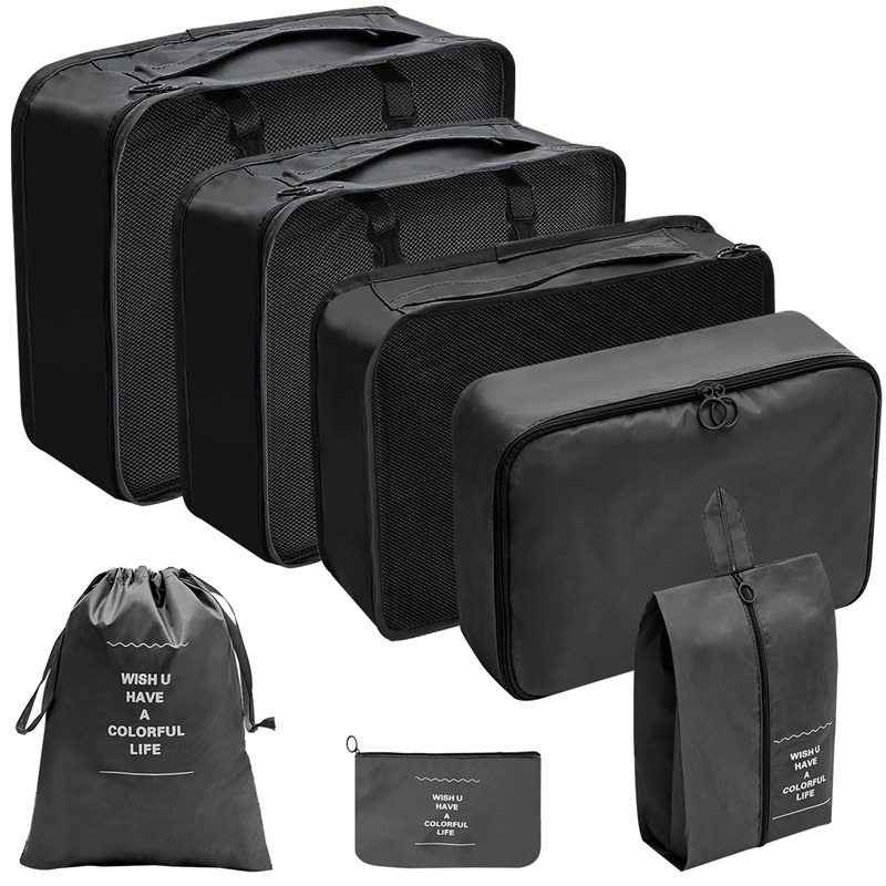 Bags for Travel Luggage Organizer Waterproof Wash Bag Clothes Bags Accessories Suitcase Organizer Storage 7/8PCS Organizer: army green