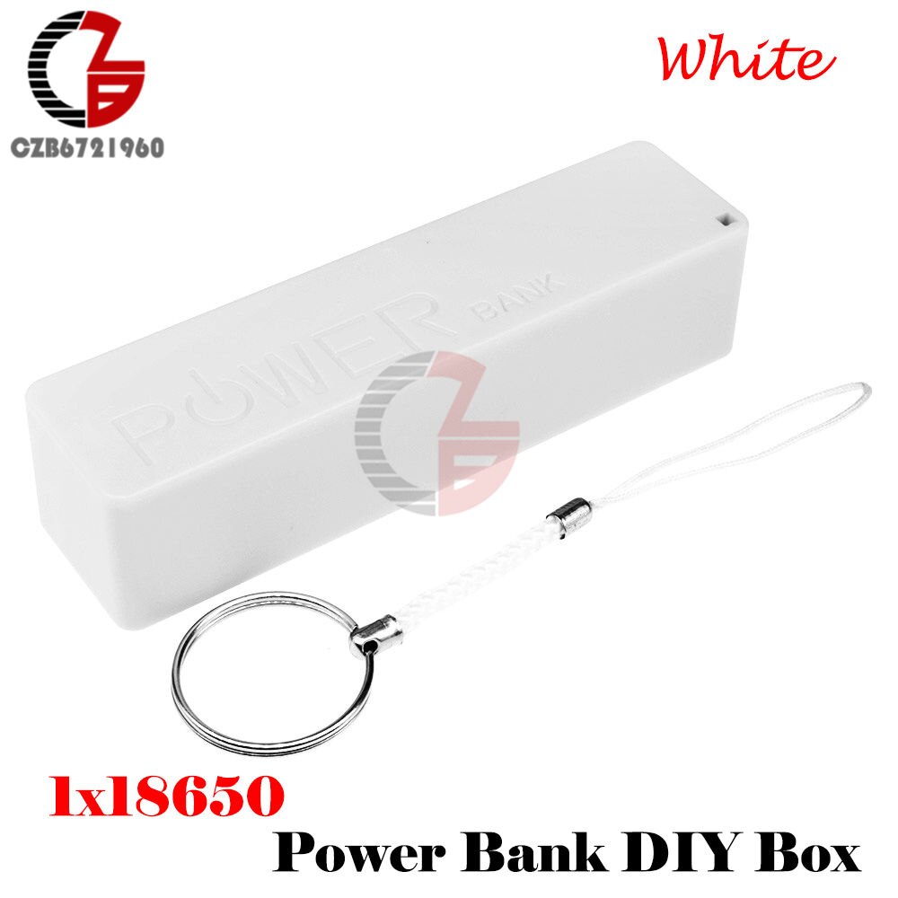 1x 2x 18650 usb powerbank batterioplader gør-det-selv-boks etui mobil esp 32 esp 32s strømforsyning lademodul skjold til iphone: 1x 18650 hvide