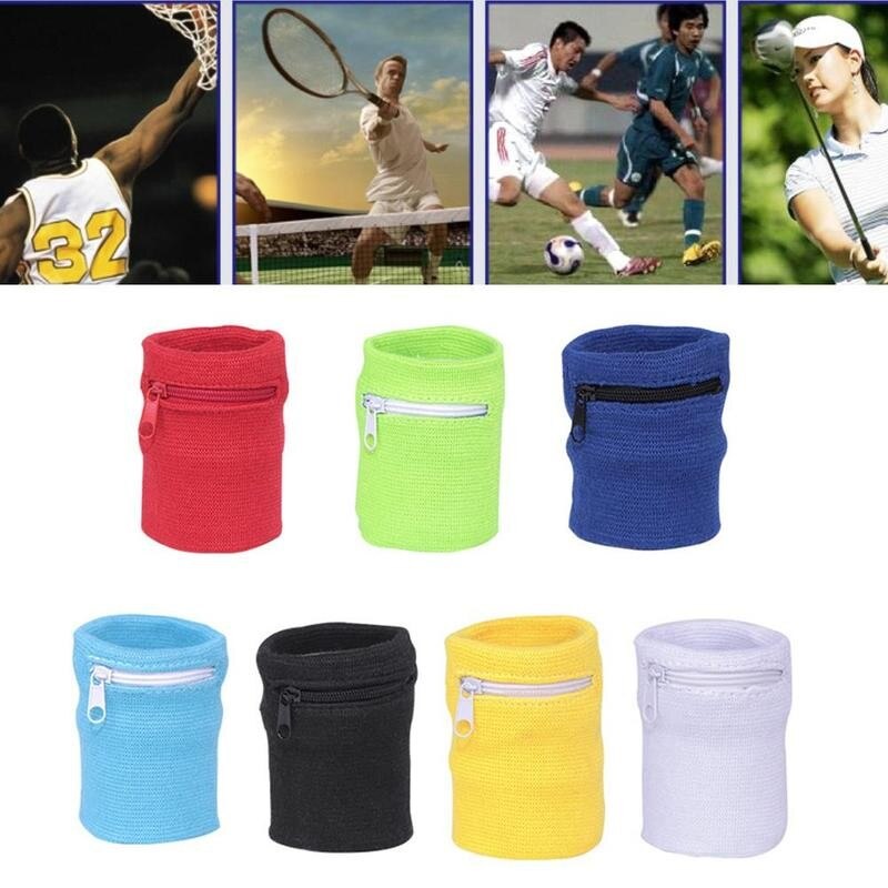 Blixtlås handledsplånbok påse band dragkedja löpande cykling för löpkortsäck säker bomull bekväm förvaring sportnyckel  a8 v 7