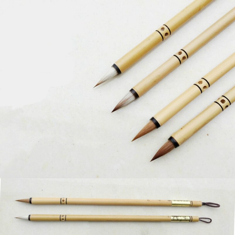 2 Pcs Tinta China Chinese Kalligrafie Borstels Set Wezel Haar Chinese Kalligrafie Schrijven Chinese Schilderen Brush Pen Set