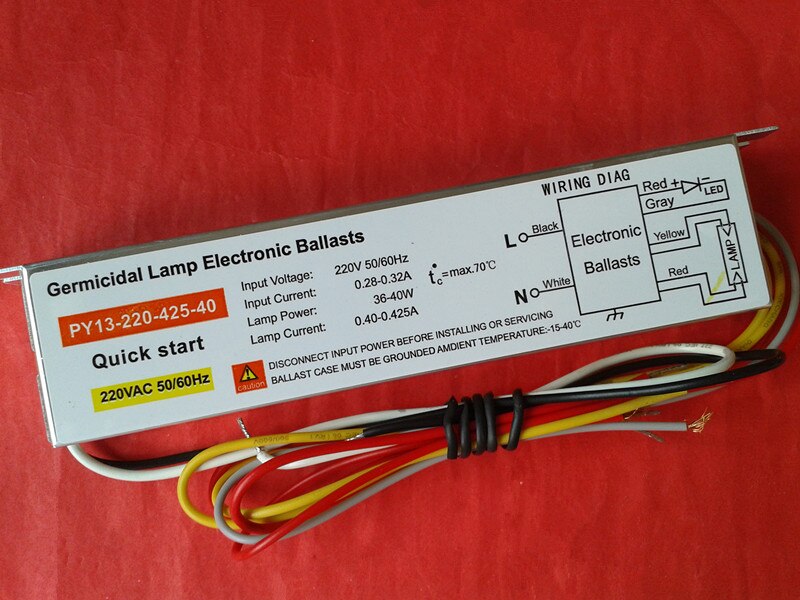 40W Ballast PY13-230-425-40 Special Ballast for Ultraviolet Lamp 36-40W Ballast