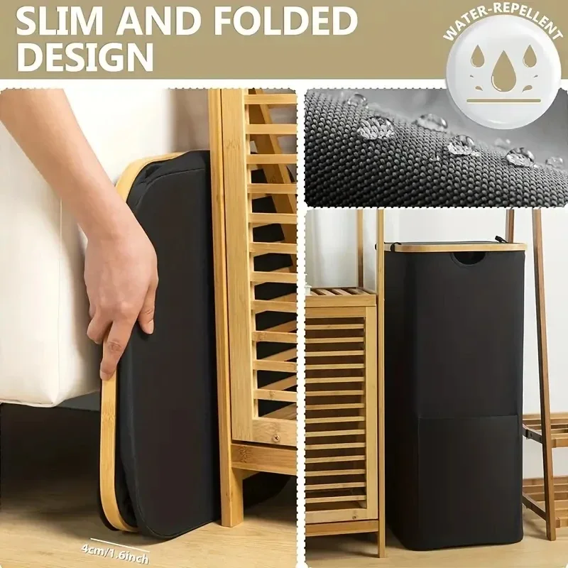 Collapsible Empty Bottle Storage Basket with Lid Removable Tote Bag Bottle Storage Basket Wastewater Bottle Collection Bin