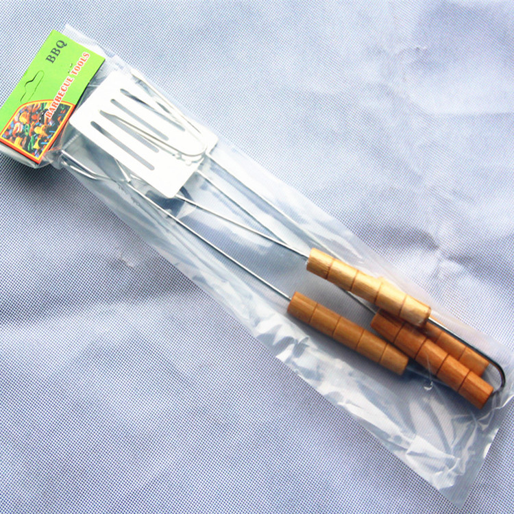 Multi-Functional Outdoor Grill Accessories BBQ Three-Piece-Pronged Toasting Forks tan jia Shovel: Default Title