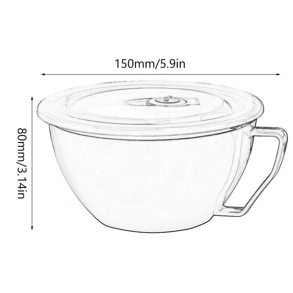 Stainless Steel Instant Noodle Bowl Double Lid With Lid Handle Noodle Cup Ramen Bowl Soup Bowl Insulated Fresh Box Rice
