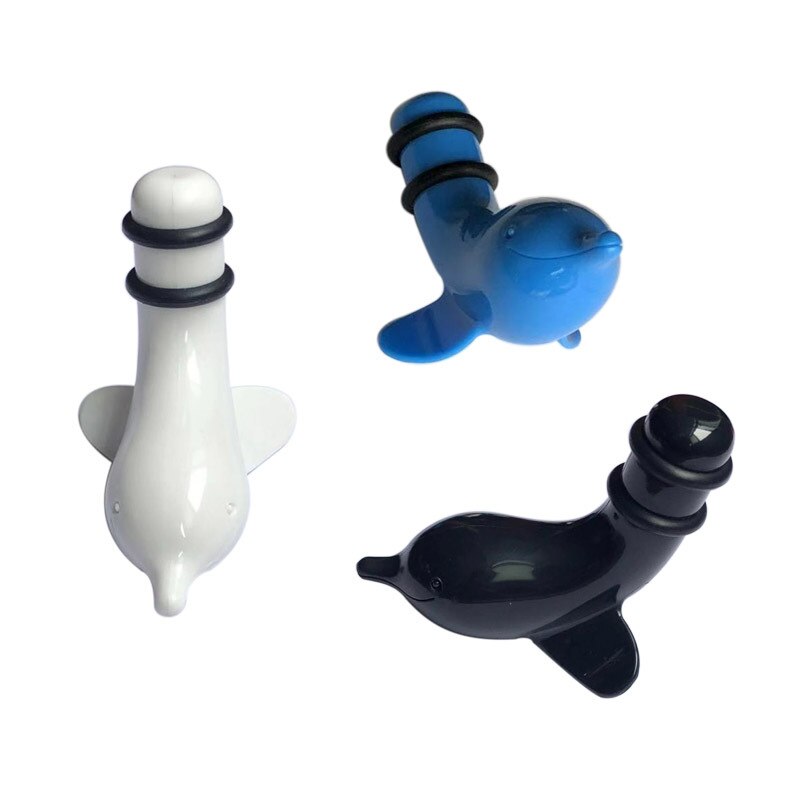 Bar outils belle dauphin forme bouteille de vin bouchons de bière vin bouchon de liège bouteille couverture outils économiseur tire-bouchon drôle bouchon de bouteille