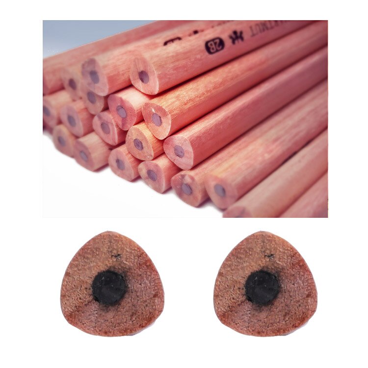 30/50 Log triangle sketch pencil set pencil 2b exam pencil children primary school students Barreled painting pen Writing pen: 50 triangles