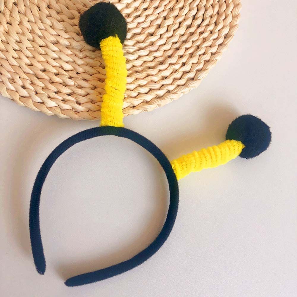 Sjov bi-pandebånd hårbøjle til børns forestillingsdekoration rekvisitter tegneseriedyr børnefest hovedbeklædning hårtilbehør: Gul