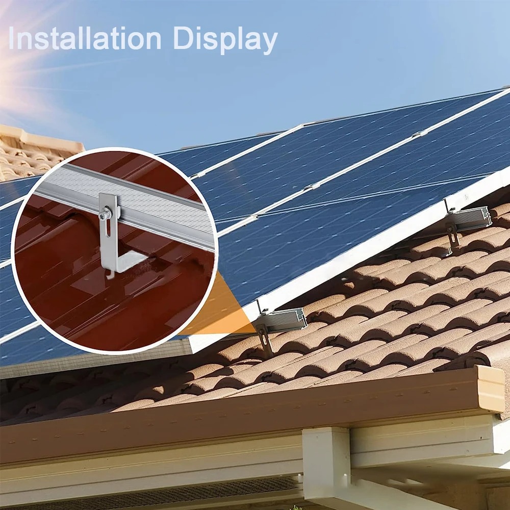 Solarpanel-Schienen haken Solarpanel-Schienen haken PV-Solarmodul halterung Halterung Montage haken Solardach haken für Solars chien halterung
