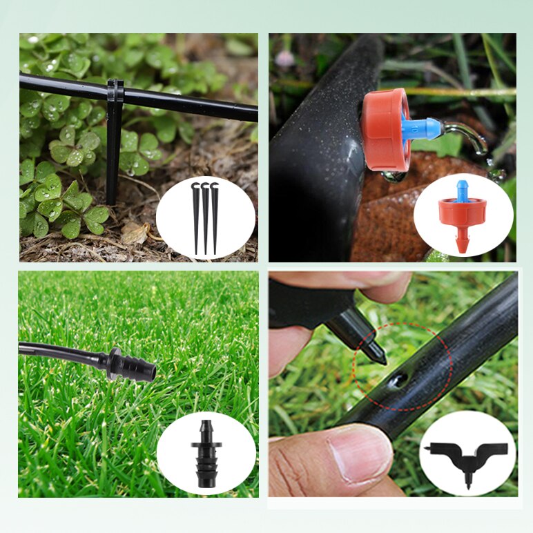 65pcs/Box Water Pressure Compensating Dripper Kit Garden Drip Irrigation 2L/4L/8L Steady Flow Steady Flow Regulator