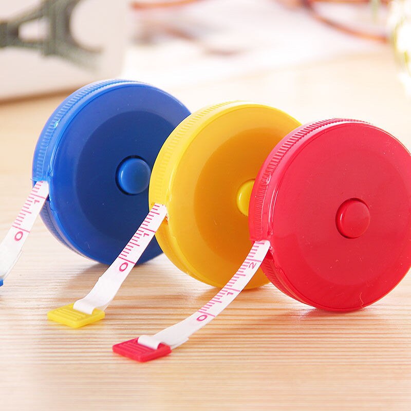 1x Random Color Retractable Tape Measure Sewing Dieting Tapeline Ruler Tiny Tool Sewing Supplies Measure Home Improvement-0.5