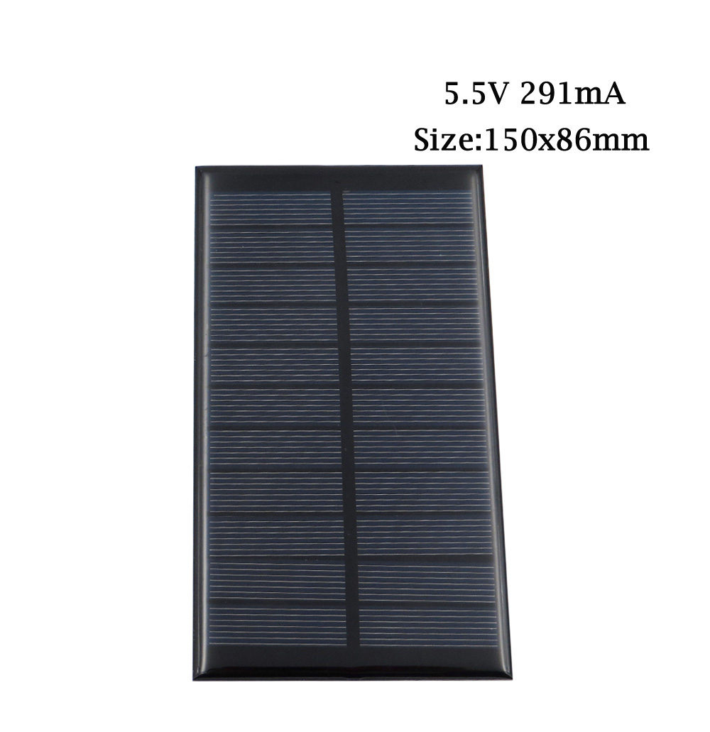 Diy til batteri 5v solpanel mini solsystem telefon solcelle 5.5v opladere bærbare 70ma 80ma 100ma 110ma 160ma 180ma 291ma: 291ma