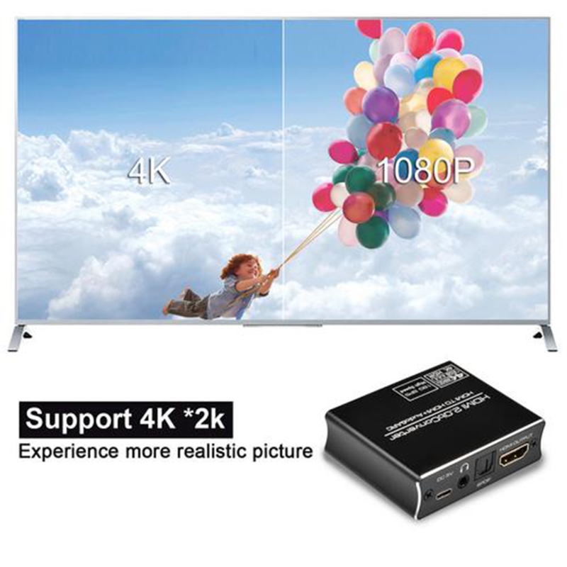 18G Bps High Speed Extractor Adapter Voor Home Theater Conferentie Ondersteunt Tot 4K X 2K @ 60Hz Rgb4:4