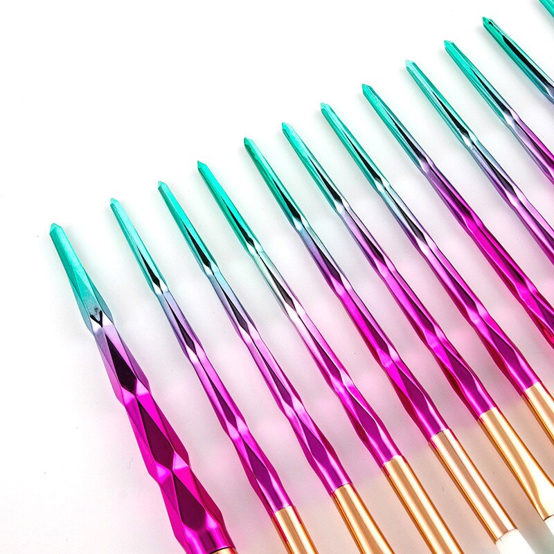 Makeup Brushes Set Face Foundation Brush Eye Eyeshadow Fan Lip Eyebrow Eyeliner Eyelash Crystal Make Up Brush Kit