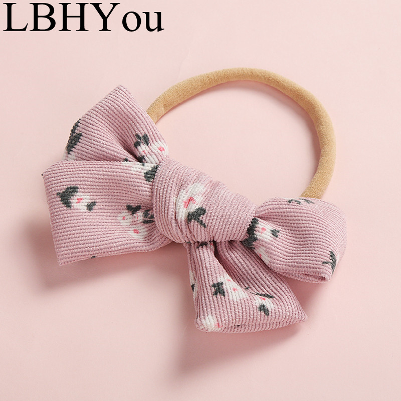 1pc meisjes luipaard corduroy nylon hoofdbanden pasgeboren baby meisjes dunne elastische nylon strikken haarbanden haaraccessoires: 10