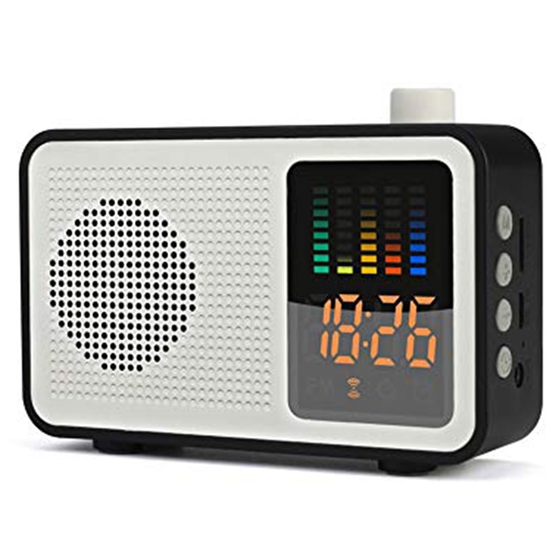 Draadloze Bluetooth Speaker Retro Hout Kleur Bluetooth Speaker Klok Radio Met Tijd Display Bluetooth Speaker