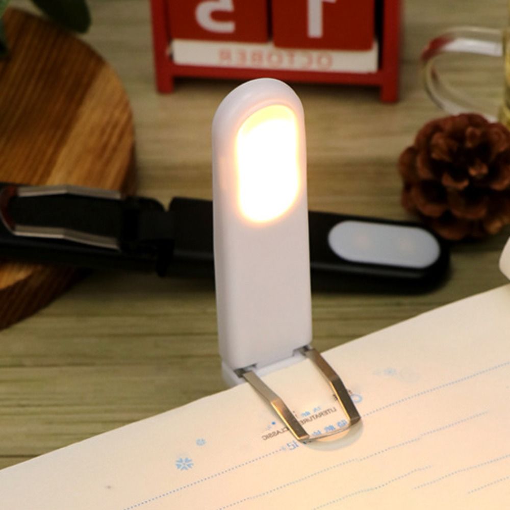 2 stk. ledet-leselampe med klips, lysstyrkejusterbar 90 °, vilkårlig bøybar, bokmerkeleselampe, øyepleie, mykt lys, mini nattlys