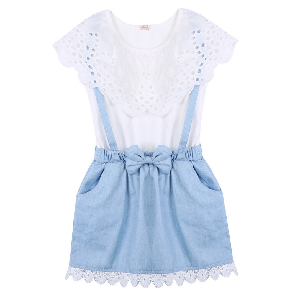 Kinderkleding zomer peuter baby kinderen baby meisjes jeans jurk mouwloos tule tutu meisjes feestjurken 2-7y