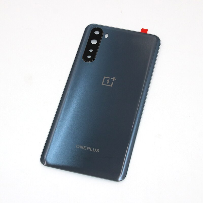 Originele Oneplus Nord Terug Batterij Cover Deur Achter Glas Voor Een Plus Nord 5G Batterij Cover Behuizing Case met Camera Lens: Grey