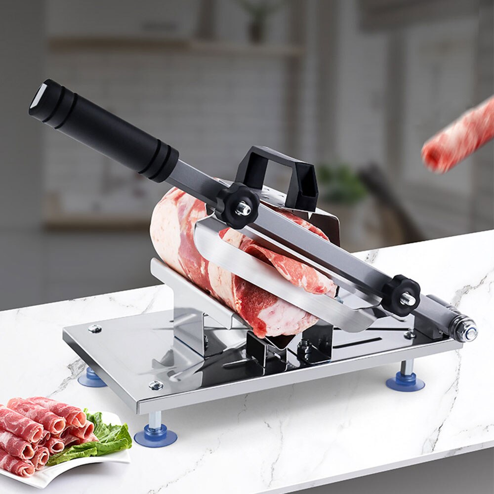 Kitchen Tool Meat Slicing Machine Multifunctional Stainless Steel Cutting Machine Manual Thickness Adjustable Food Slicer Gadget