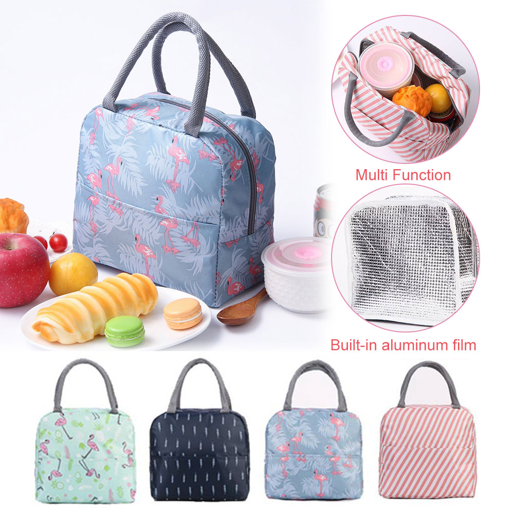 Waterproof Portable Lunch Bag Thermal Insulated Snack Carry Tote Bag Travel Picnic Food Storage Pouch