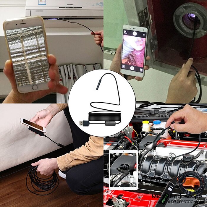 Micro Endoscope d'inspection industrielle Wifi 1200P HD | Micro-Endoscope pour téléphone, Pad et PC