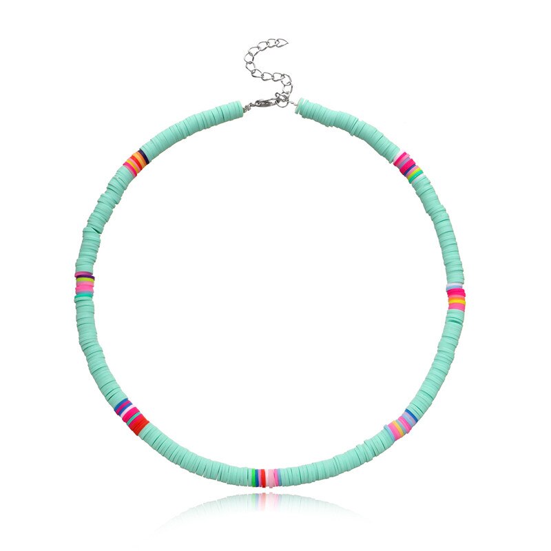 Bright Leisure style Color Soft Pottery Necklace, Women'sCcolor,Fashionable and Geometric Modeling: 8