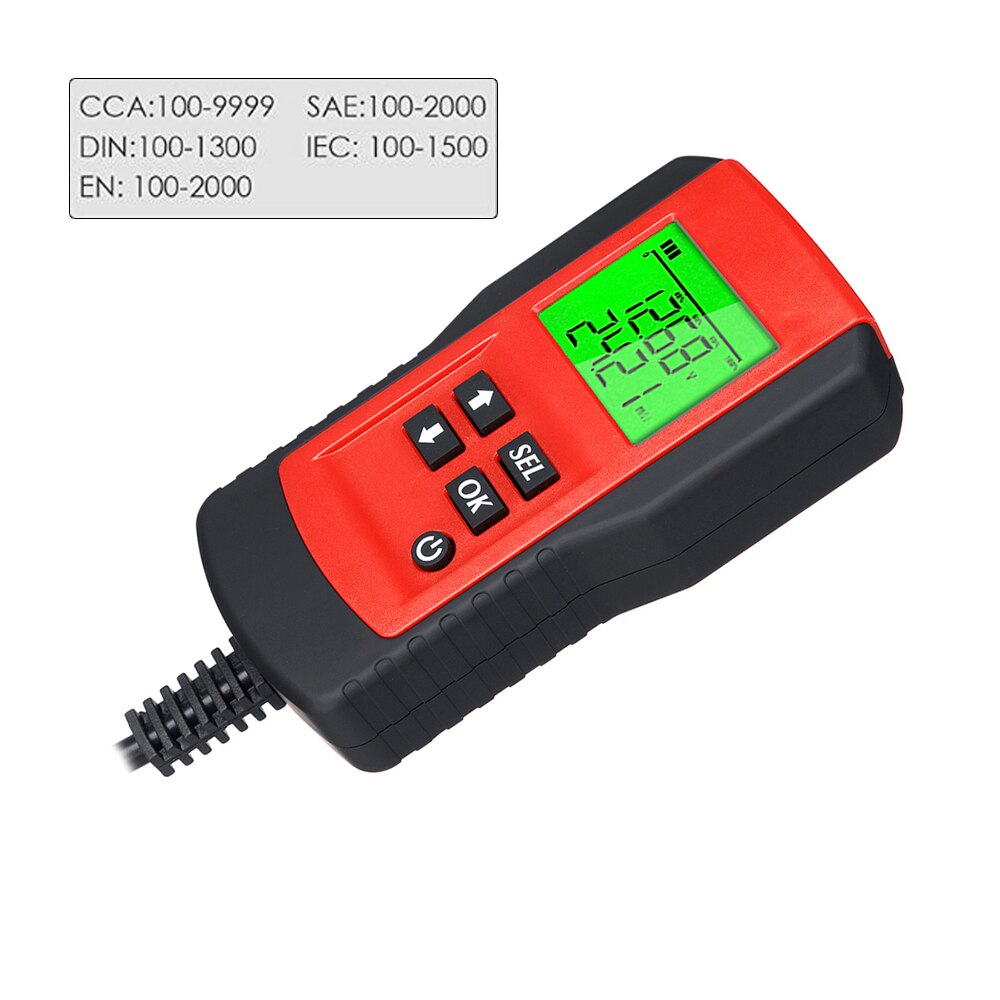 Digital 12V Car Battery Tester Load Test and Analyzer of Battery Life Percentage,Voltage, Resistance and Deep Cycle Battery