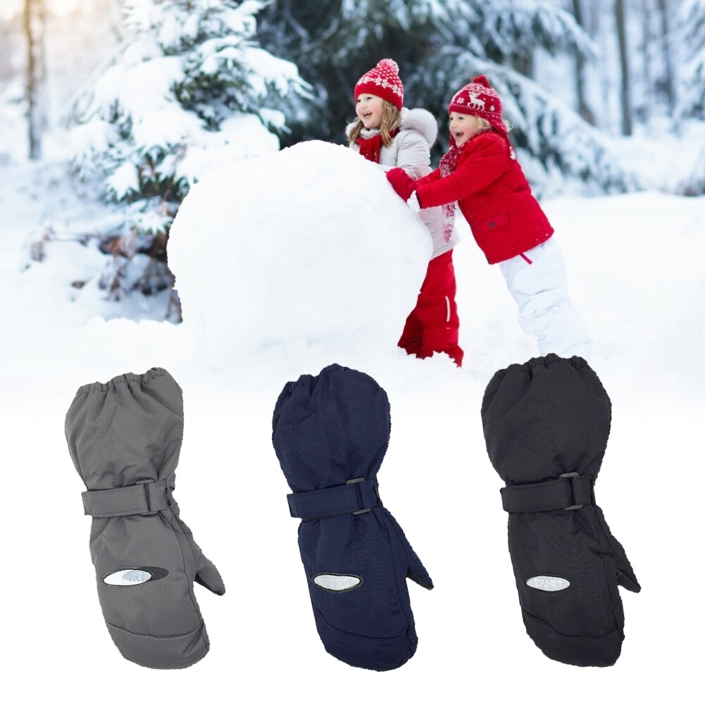 Guanti da sci Waterproodf guanti antivento guanti da sci invernali Kid Outdoor Boy Girl guanti da Snowboard per bambini caldi antivento