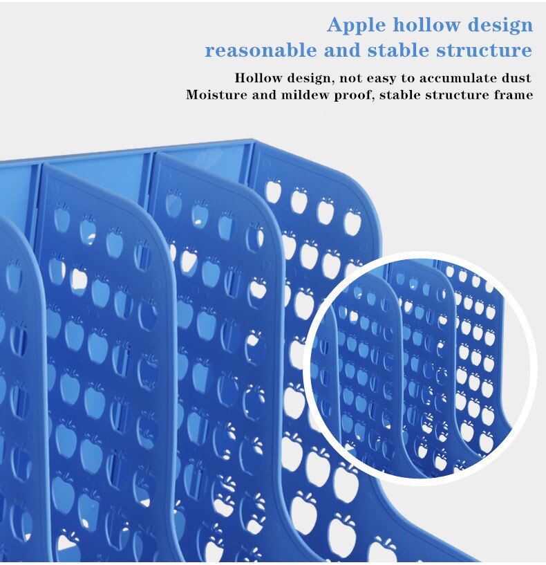 File rack A4 plastic thickened office student desktop file storage rack quadruple large capacity data rack