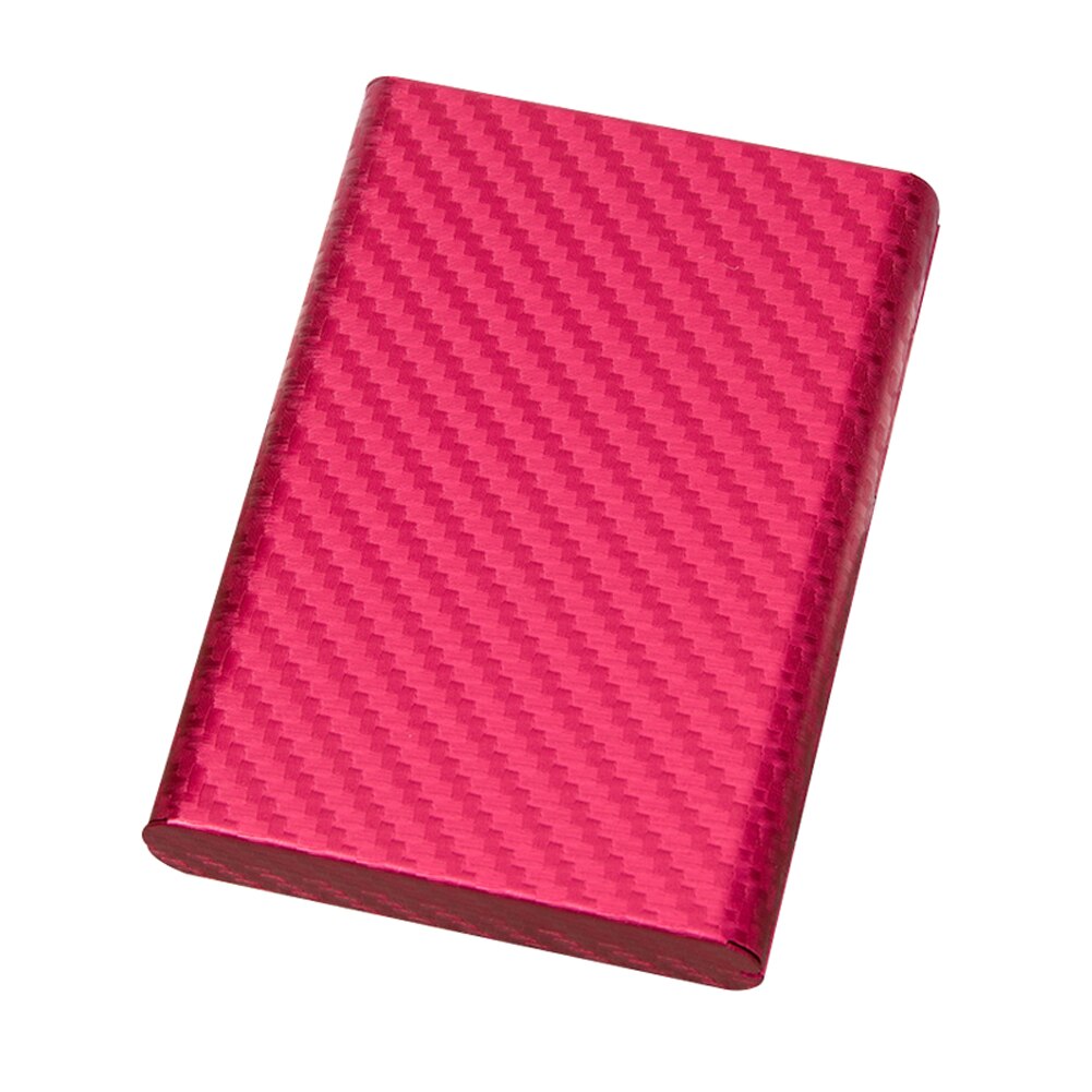 Anti Magnetische Beschermende Business Security Credit Kaarthouder Aluminium Case Portemonnee Opslag Mannen 6 Slots Doos Reizen Bank: Rood