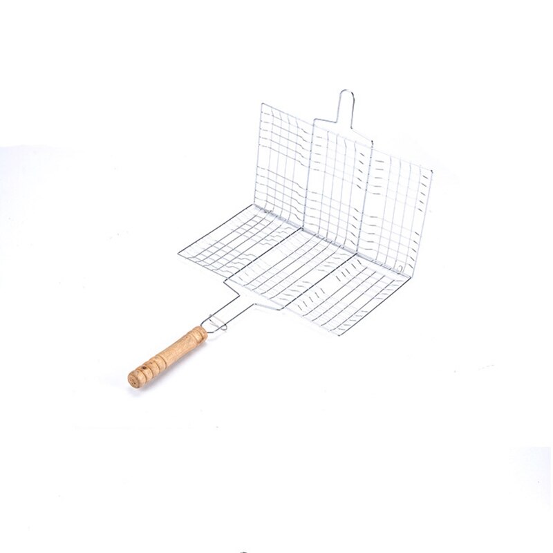 Beau -2 -pak bbq grillkurv nonstick fisk grillkurv grill mesh værktøj til camping picnic