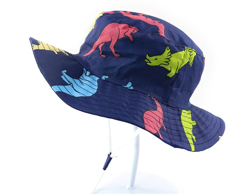 Chapeau seau d&#39;été pour bébé, Protection contre les UV, pour garçon et fille, pour la plage en plein air, casquette de pêcheur, dessin animé: F
