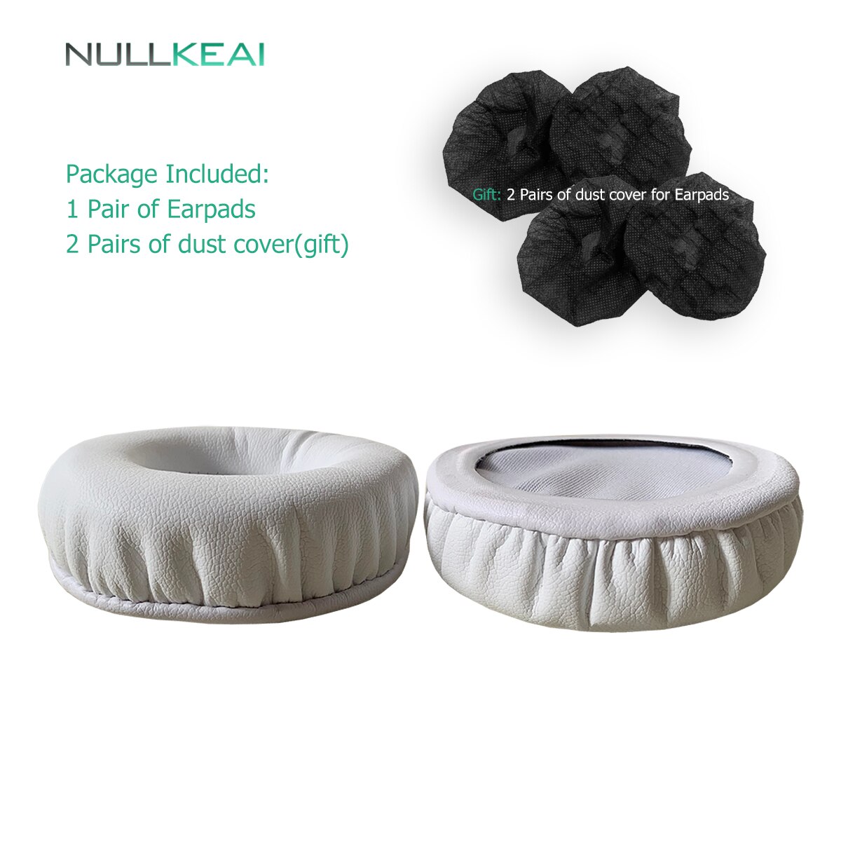 Nullkeai Vervangende Onderdelen Oorkussen Voor Bluedio T5 T-5 Hoofdtelefoon Earmuff Cover Kussen Cups Mouw Kussen: Leather-White