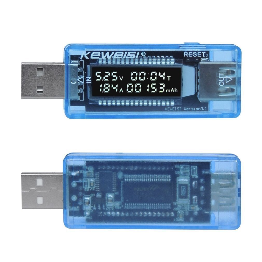 LCD USB Detektor USB Volt Strom Spannung Ladegerät Kapazität Tester Meter Voltmeter Amperemeter Stecker